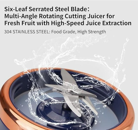 Portable | One-Touch Operation | 6-Blade Power | Self-Cleaning | Rechargeable