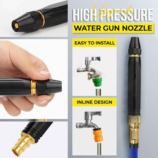 High Pressure Spray Nozzle for Powerful Cleaning- Black