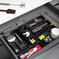 8-Piece Interlocking Desk Drawer Organizer Tray Set – Black