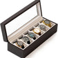 Wood Watch Box Organizer with Glass Display